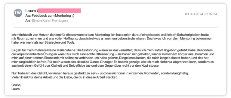 Feedback via E-Mail