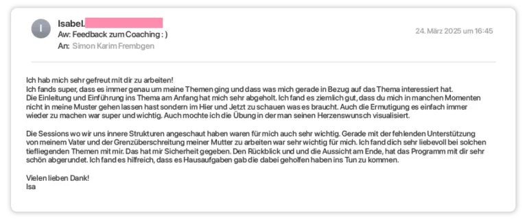 Feedback via E-Mail