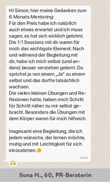 Feedback via WhatsApp